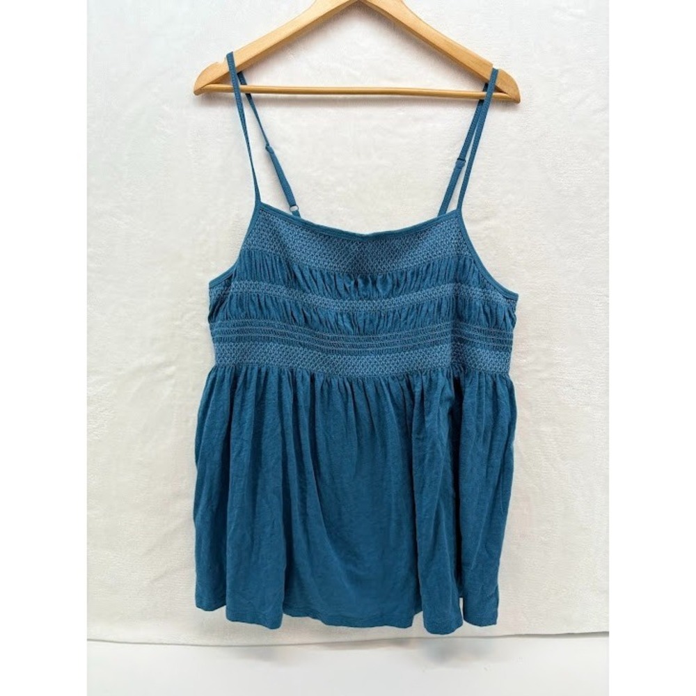 Women's Torrid Heritage Slub Jersey Tank Top Tunic Size 2X Smocked Chest